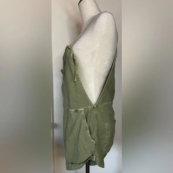 Billabong Casual Linen Romper Overall Beach Surf California Coastal Cowgirl - Picture 6 of 14